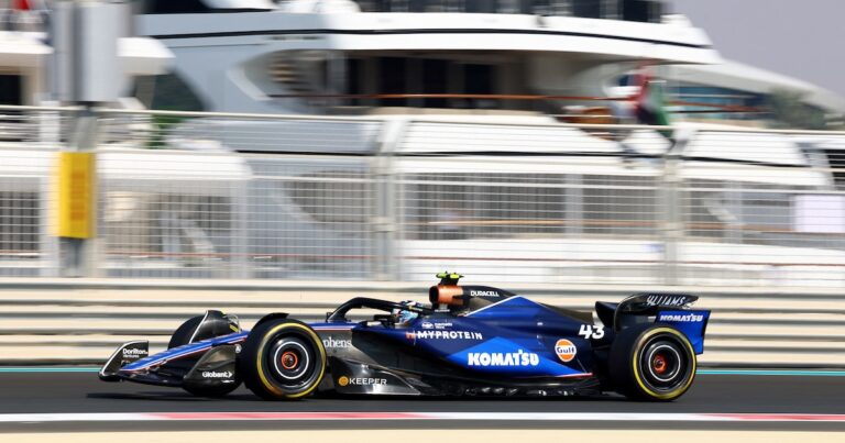 Tras quedar 7 en la primera práctica, Franco Colapinto no pudo terminar el segundo entrenamiento del GP de Abu Dhabi