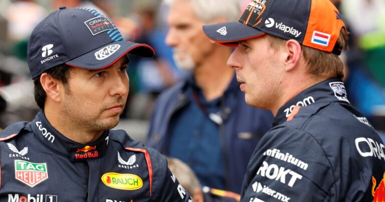 La despedida de Max Verstappen a Checo Pérez tras su salida de Red Bull