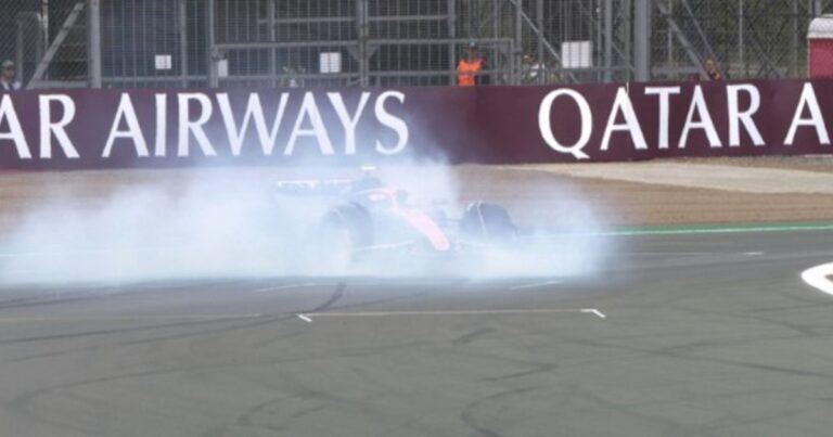 El trompo que sacó a Franco Colapinto de la clasificación en la Q1 del GP de Gran Bretaña