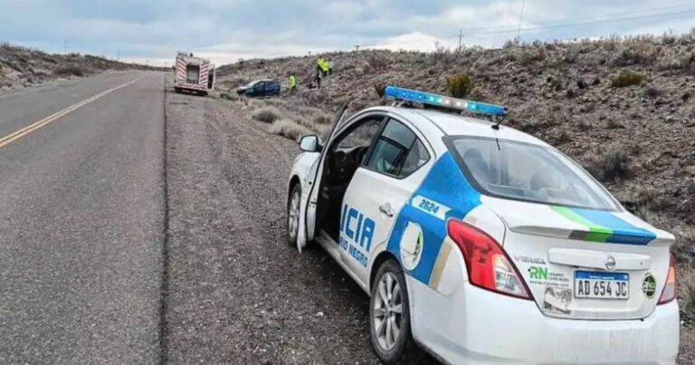 Tres muertos y dos heridos por un vuelco en 
Río Negro: fue en la ruta provincial 6