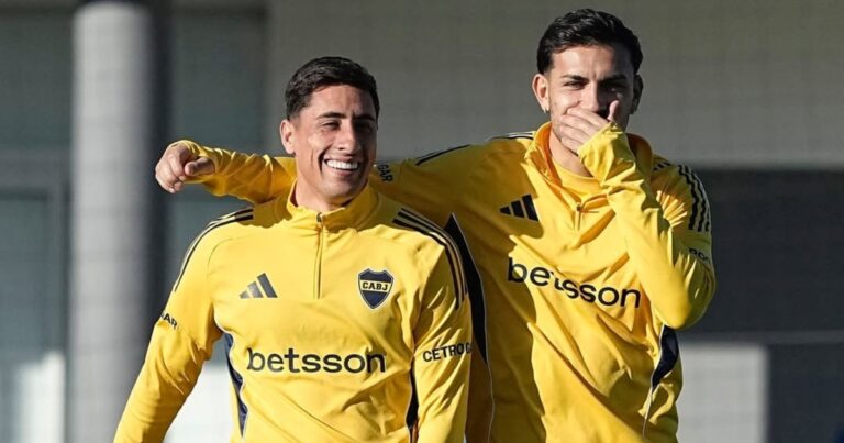 Video: los lujos de Paredes en la práctica de Boca y las sonrisas con Cavani