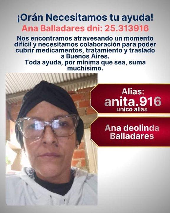 Imagen de la campaña solidaria para ayudar a Ana con su tratamiento médico