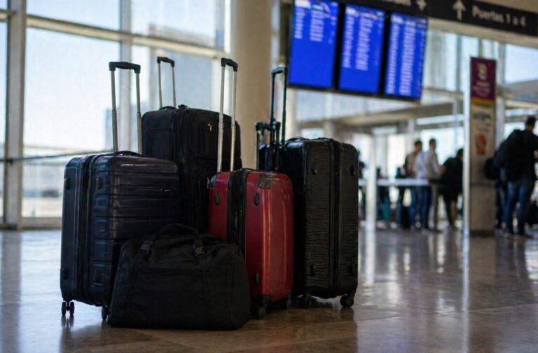 Aeropuerto de Salta con pasajeros en sala de espera