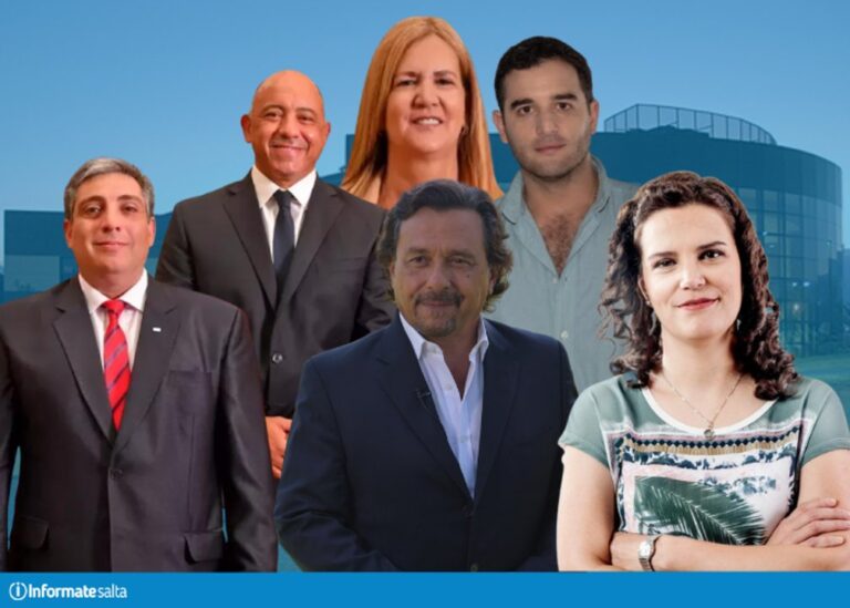 Vocera del gobierno de Salta, Paula Benavides, durante un anuncio oficial.