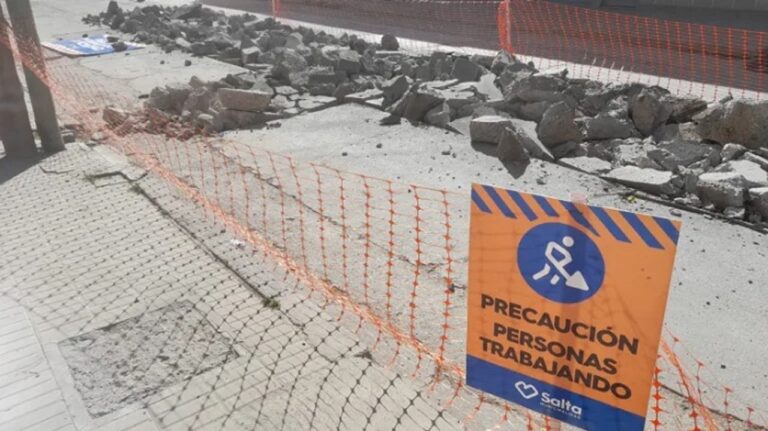 Corte de tránsito en avenida Yrigoyen por obras de bacheo en Salta