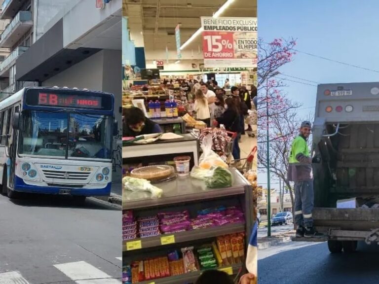 Cartel de feriado nacional con la fecha 1 de mayo y el Cerro San Bernardo de fondo en Salta