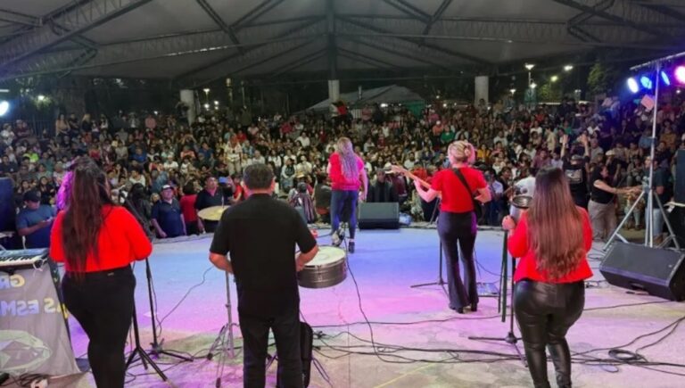 Público disfrutando de un concierto al aire libre en el Anfiteatro Cuchi Leguizamón, parque San Martín, Salta.