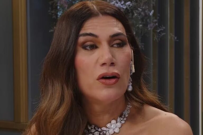Flor de la V durante su participación en el programa de televisión