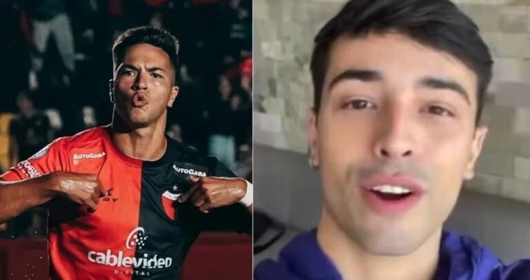 Ignacio Lago, jugador de Colón de Santa Fe, en acción durante un partido.