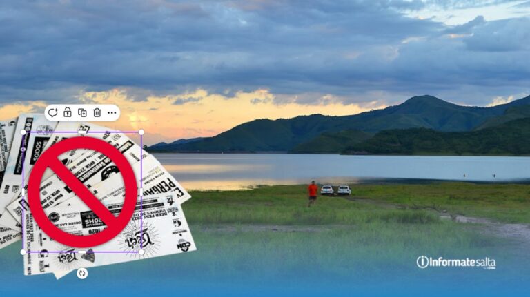 Vista del Dique Campo Alegre en La Caldera, Salta