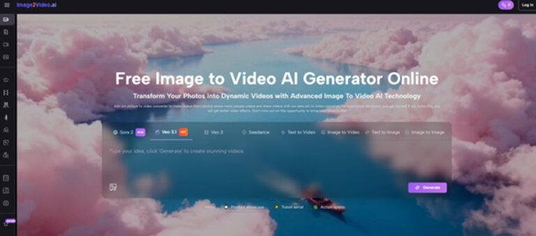 Herramienta de IA convirtiendo imágenes en vídeo
