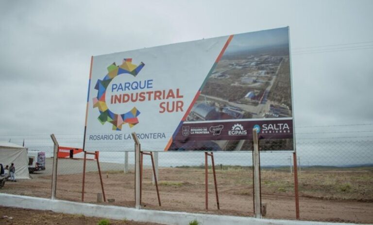 Vista aérea o ilustrativa del Parque Industrial del Sur en Rosario de la Frontera, Salta.