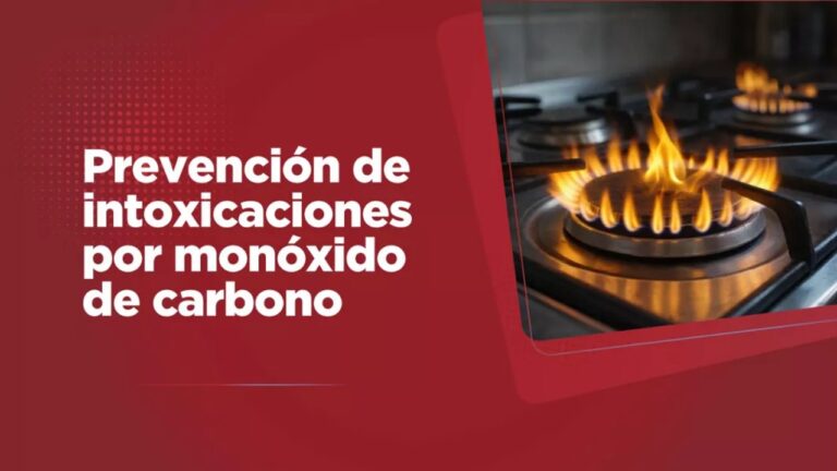 Ilustración de una casa con símbolos de ventilación y un artefacto de calefacción, representando la prevención del monóxido de carbono.