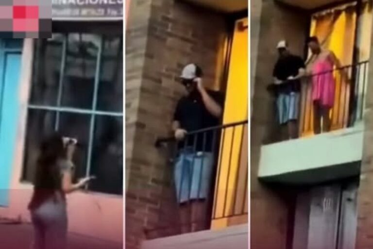 Ilustración de una persona con un instrumento musical, representando una serenata en un contexto urbano.